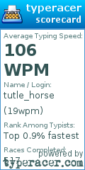 Scorecard for user 19wpm