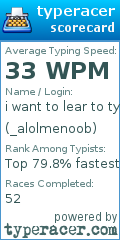 Scorecard for user _alolmenoob
