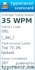 Scorecard for user _del_