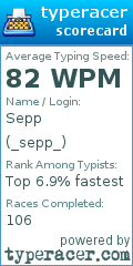 Scorecard for user _sepp_