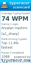 Scorecard for user a1_sharp