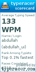 Scorecard for user abdullah_ui