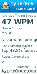 Scorecard for user alvarhandsomeguy