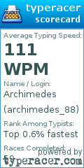 Scorecard for user archimedes_88