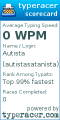 Scorecard for user autistasatanista