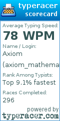 Scorecard for user axiom_mathematica
