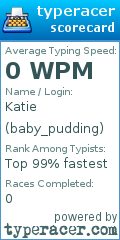 Scorecard for user baby_pudding