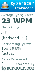 Scorecard for user badseed_21