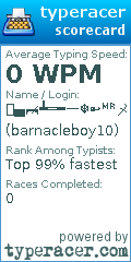Scorecard for user barnacleboy10