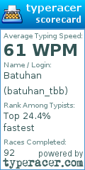 Scorecard for user batuhan_tbb