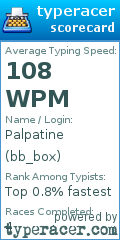 Scorecard for user bb_box