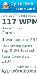 Scorecard for user bevinsbigtoe_69420