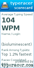Scorecard for user bioluminescent
