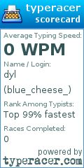 Scorecard for user blue_cheese_