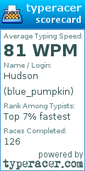 Scorecard for user blue_pumpkin