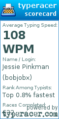 Scorecard for user bobjobx