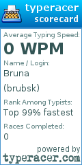 Scorecard for user brubsk
