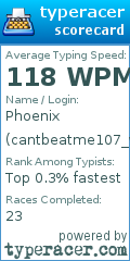 Scorecard for user cantbeatme107_wpm