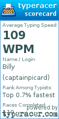 Scorecard for user captainpicard