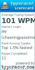 Scorecard for user cheeringpessimist