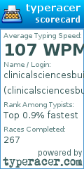 Scorecard for user clinicalsciencesbuilding