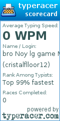 Scorecard for user cristalflloor12