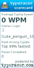 Scorecard for user cute_penguin_10