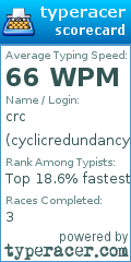 Scorecard for user cyclicredundancy