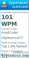 Scorecard for user darkterror07