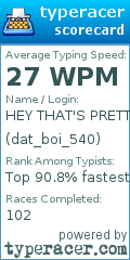 Scorecard for user dat_boi_540