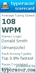 Scorecard for user dmanjizzle