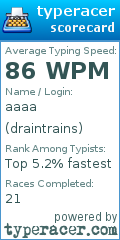 Scorecard for user draintrains