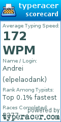 Scorecard for user elpelaodank