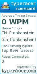 Scorecard for user en_frankenstein