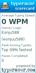 Scorecard for user eonjuu588