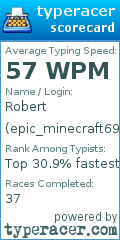 Scorecard for user epic_minecraft69