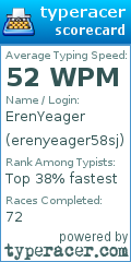 Scorecard for user erenyeager58sj