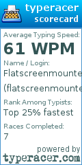 Scorecard for user flatscreenmounter
