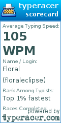 Scorecard for user floraleclipse