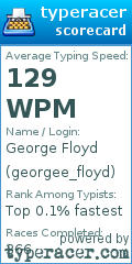 Scorecard for user georgee_floyd