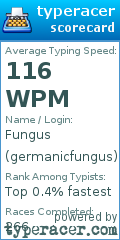 Scorecard for user germanicfungus