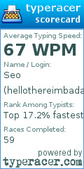 Scorecard for user hellothereimbadattyping