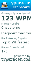 Scorecard for user herpderpmaximus