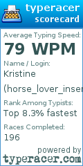 Scorecard for user horse_lover_insertheartemoji