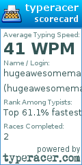 Scorecard for user hugeawesomeman69