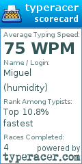 Scorecard for user humidity