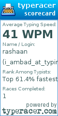 Scorecard for user i_ambad_at_typing101