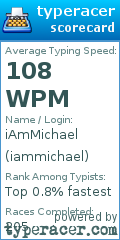 Scorecard for user iammichael