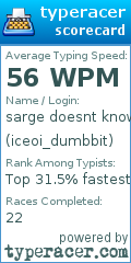 Scorecard for user iceoi_dumbbit