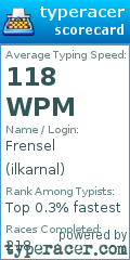 Scorecard for user ilkarnal